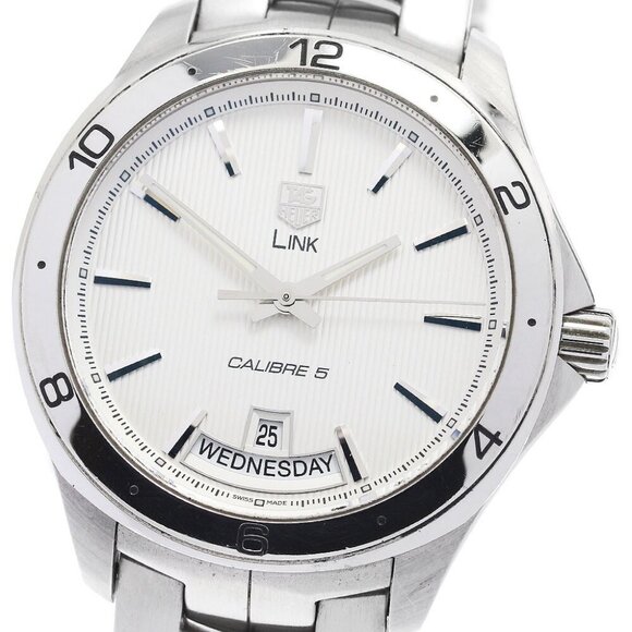 TAG HEUER Link WAT2011 Day date Silver Dial Automatic Men's Watch_888355 - Picture 7 of 12